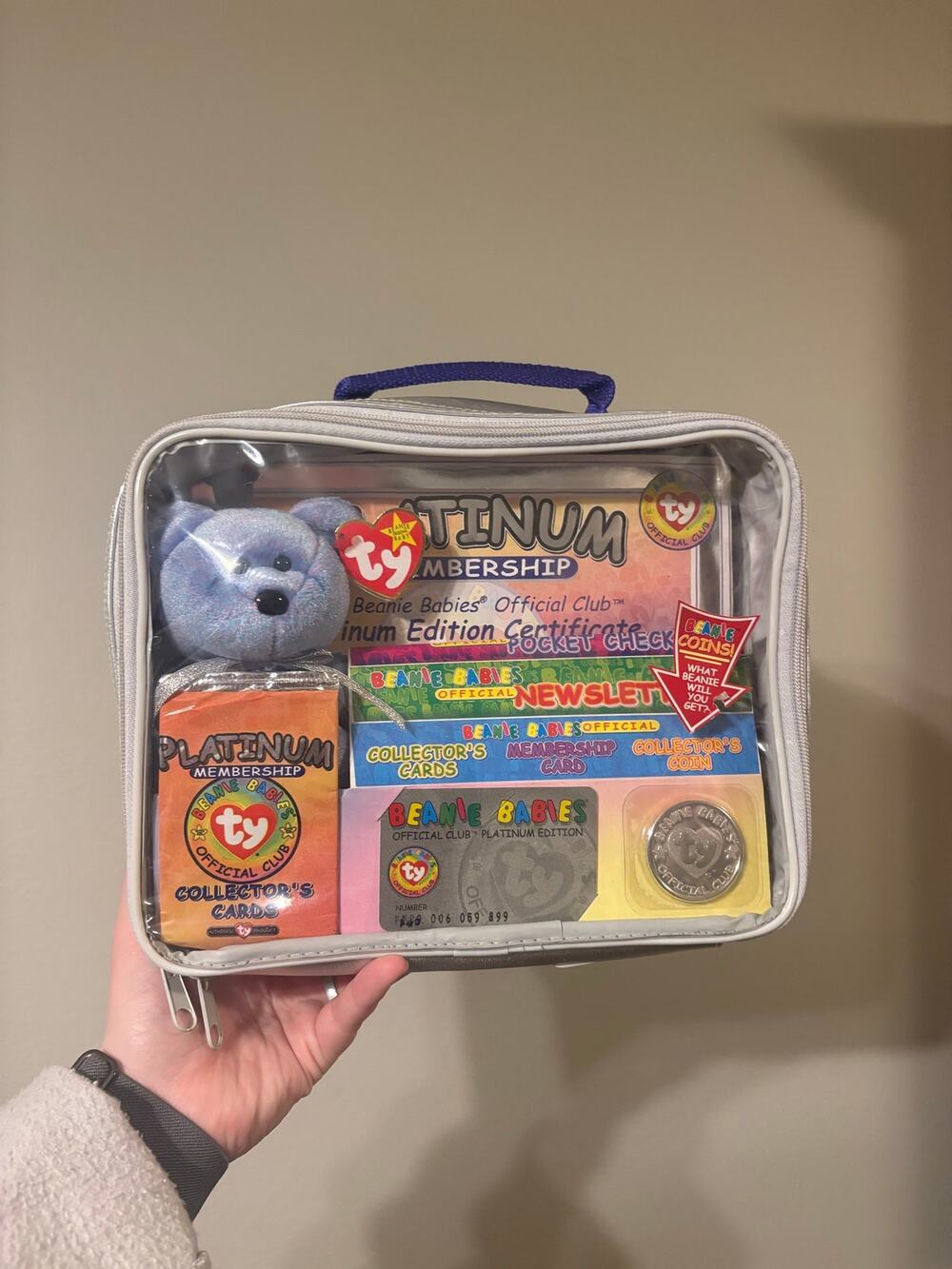 1999 TY Beanie Babies Official Club Platinum
Edition Membership Bag